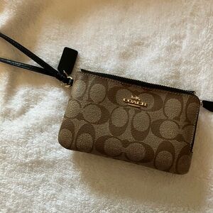 Coach double wristlet